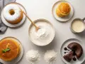 Découvrez par quoi remplacer la farine dans un gâteau : pancakes, gâteau au chocolat, et un gâteau savarin.
