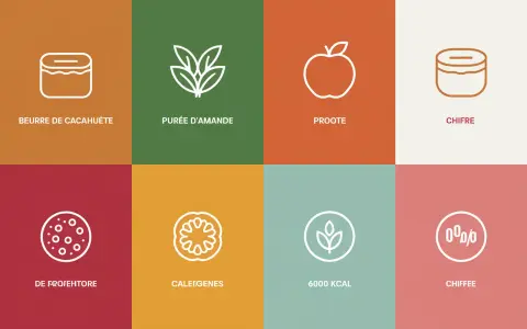 Purée d'amande, proote, chifre, de projehtore, caleïgenes, 6000 kcal, chiffee : par quoi remplacer le beurre de cacahuète ?