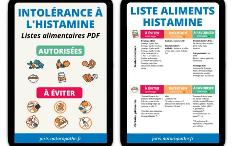 Listes d'aliments pour l'intolérance à l'histamine : à éviter, incertains et à favoriser. L'aubergine est absente, mais les fromages affinés sont à éviter.