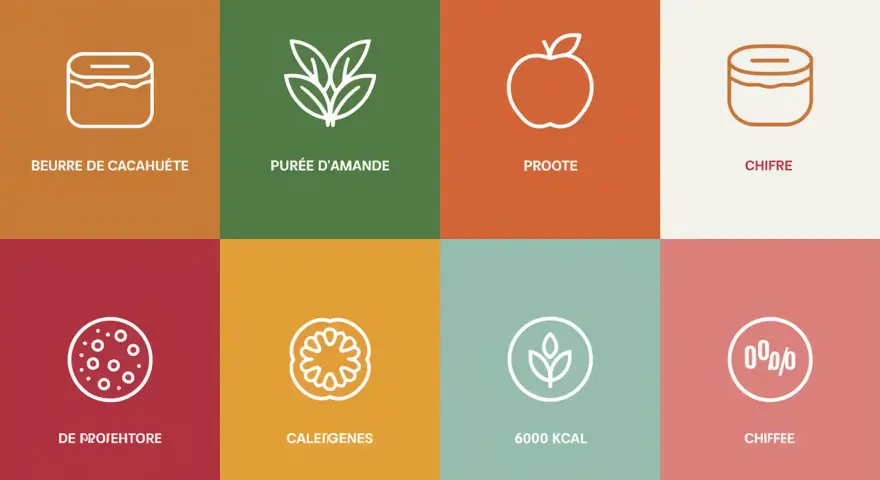 Purée d'amande, proote, chifre, de projehtore, caleïgenes, 6000 kcal, chiffee : par quoi remplacer le beurre de cacahuète ?