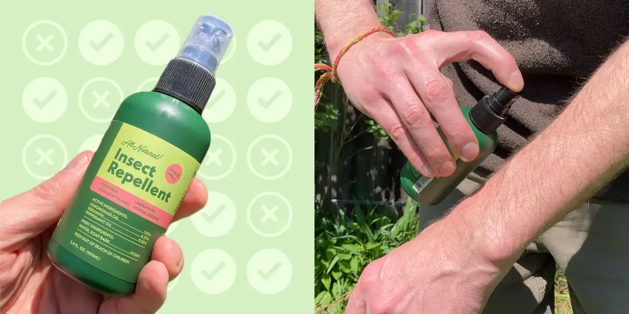 Bouteille d'huile essentielle moustique naturelle, utilis&eacute;e pour repousser les insectes.